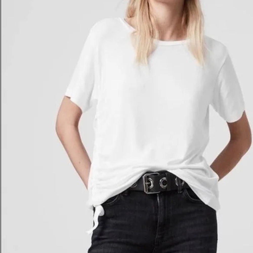 ALLSAINTS RYDER LUX TEE WHITE SZ MEDIUM NWT